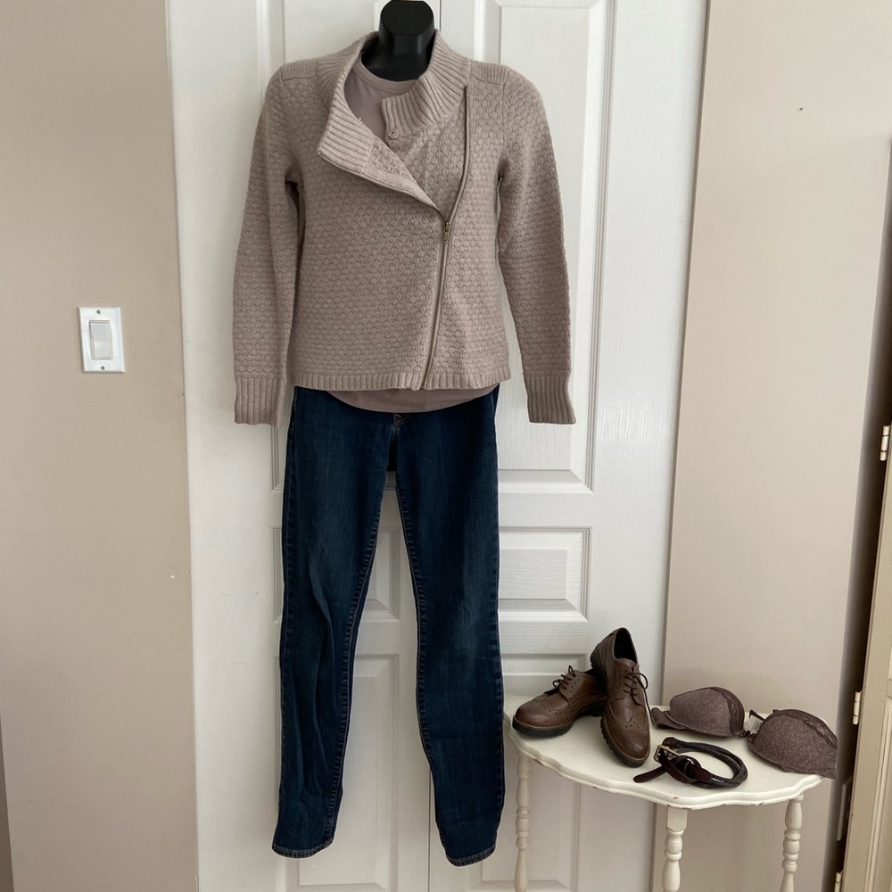 Ann Taylor loft moto cardigan